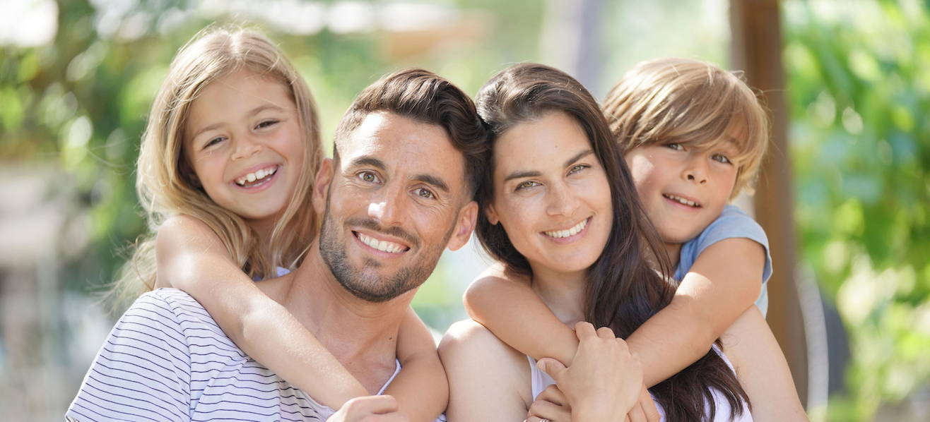 Smiling family - regular dental visits